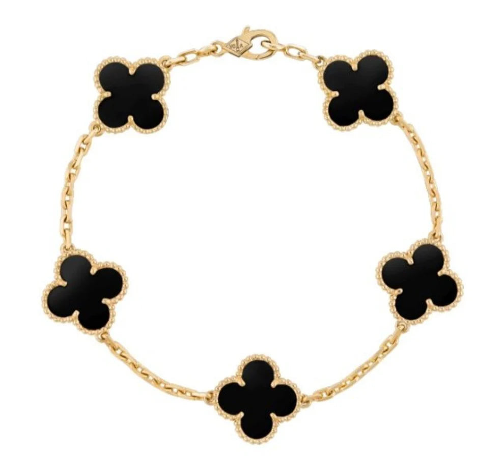 Clover Charm Bracelet - Black